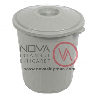 Çöp Kovası Kapaklı Kulplu 50 Litre