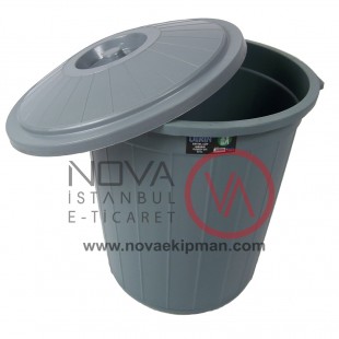 Çöp Kovası Kapaklı Kulplu 90 Litre